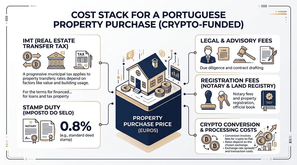 Main costs involved in buying property in Portugal with cryptocurrency