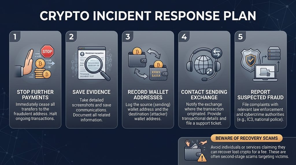 Steps to take after sending cryptocurrency to a suspicious trading platform