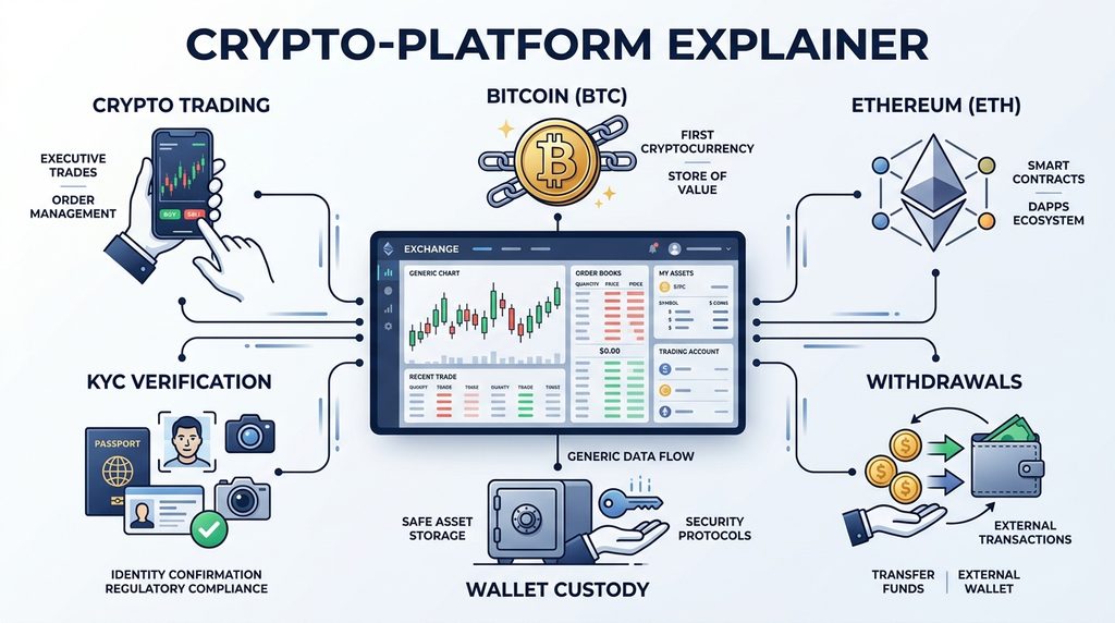 Overview of services associated with the monteriqo cryptocurrency platform