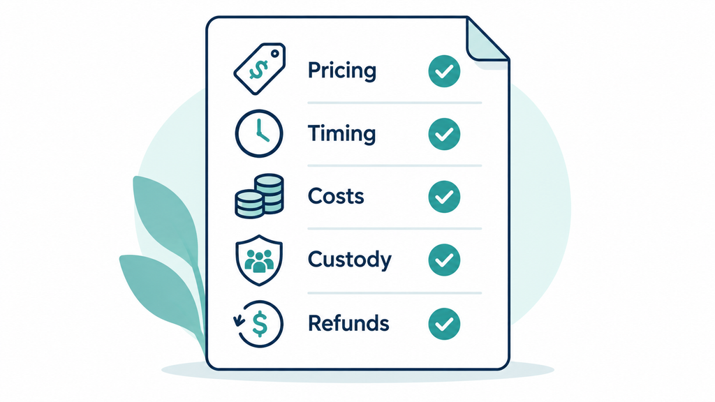 Key payment terms to address in a cryptocurrency legal fee agreement.