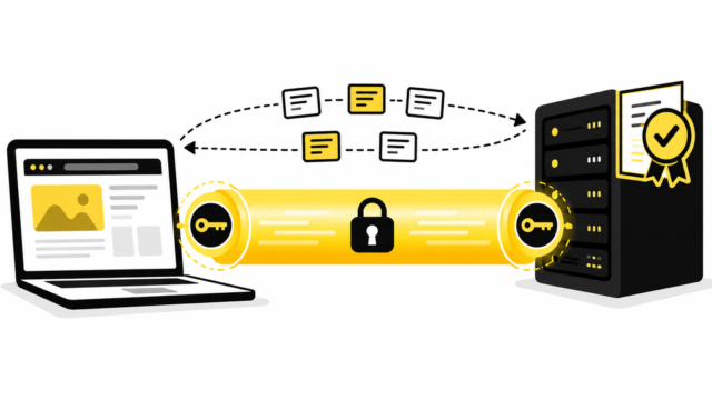 How does public-key cryptography work in HTTPS?